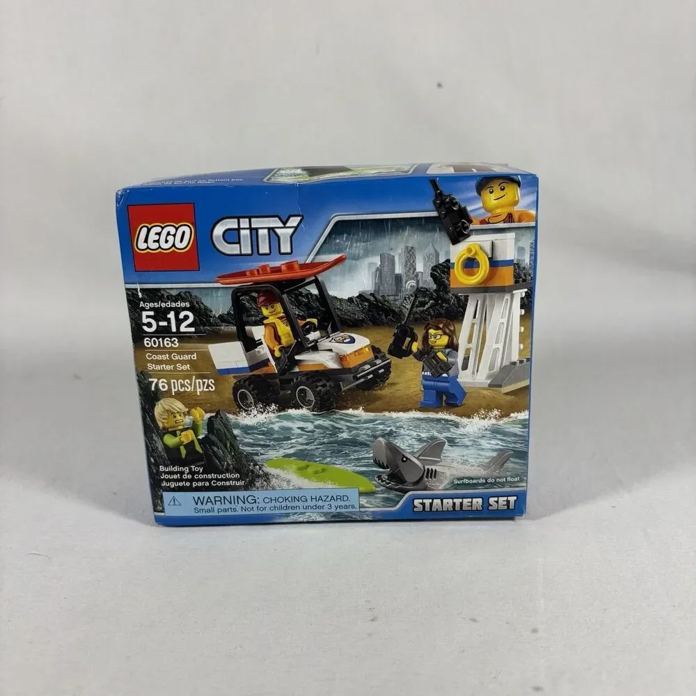 LEGO City 60163 Coast Guard Starter Set 76 Pieces Complete Boxed